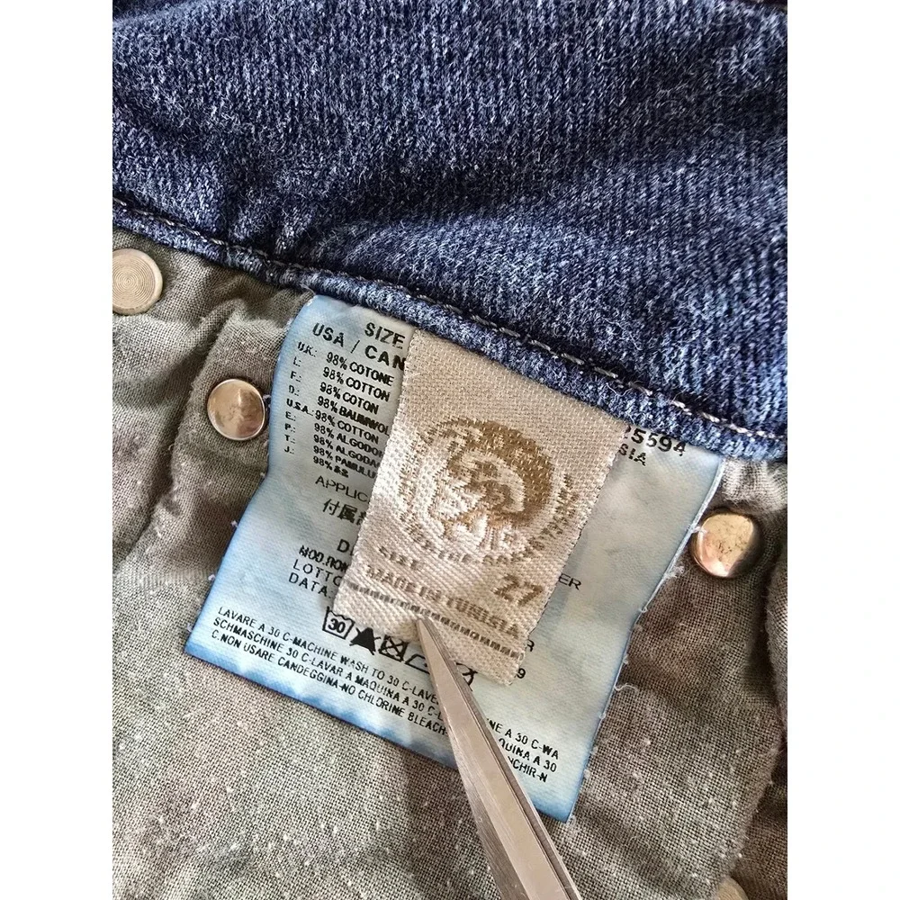 Diesel Ronhar 008RR Womens Low Rise Flare Jeans‎ Dark Wash Size 27x30 Stretch
